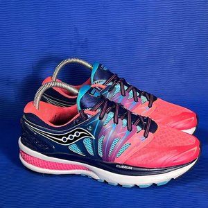 Saucony Hurricane ISO 2 Women’s Pink Blue Running Athletic Shoes Sz 8